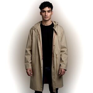 Vintage London Fog Hooded Anorak Coat 42L Snap Zip Closure OUTDOORS UNLIMITED
